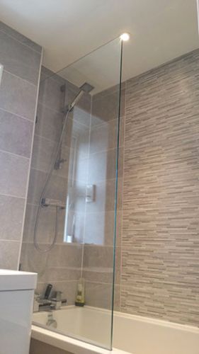newly tiled bath and shower